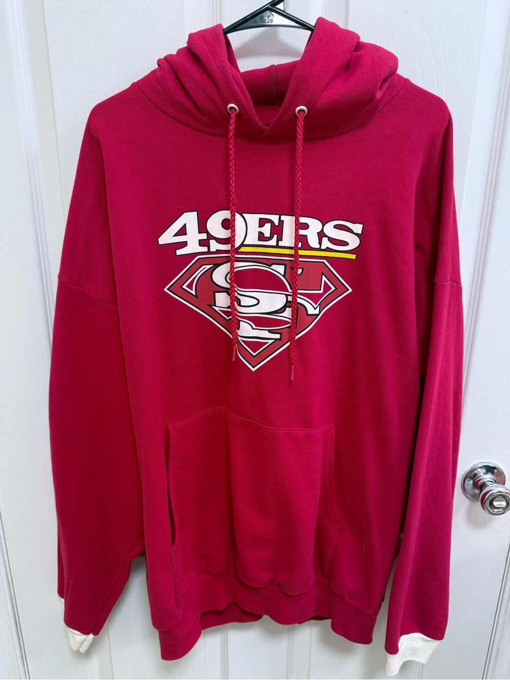 Men's Red NFL San Francisco 49ers Graphic Hoodie Sweatshirt, Size XXL